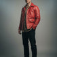 Brad Pitt Fight Club Red Leather Jacket – alternate view