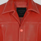Brad Pitt Fight Club Red Leather Jacket – close-up and worn views