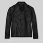 Brad Pitt Friends Season 8 Black Leather Jacket – front view