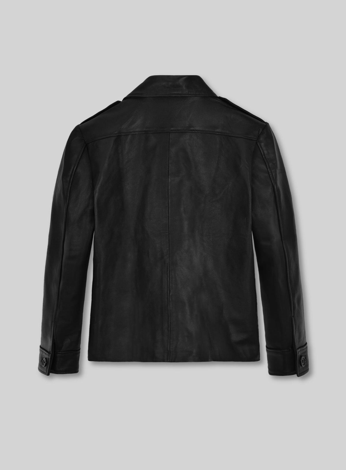 Brad Pitt Friends Season 8 Black Leather Jacket – back view