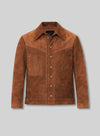 Brad Pitt The Adventures of Cliff Booth Brown Leather Jacket – front view