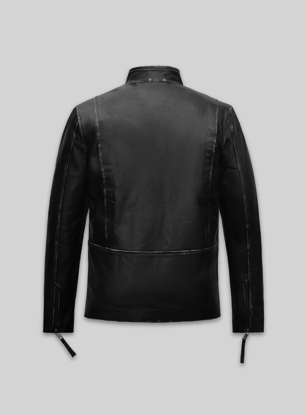 Bradley Cooper Burnt Black Leather Jacket – back view
