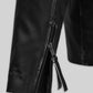 Bradley Cooper Burnt Black Leather Jacket – close-up and worn views