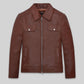 Bradley Cooper Black Leather Jacket – front view