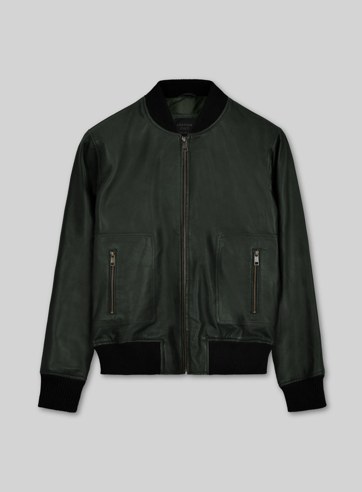 Bradley Cooper Green Bomber Leather Jacket – front view