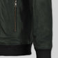 Bradley Cooper Green Bomber Leather Jacket – close-up and worn views