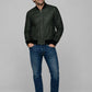 Bradley Cooper Green Bomber Leather Jacket – close-up and worn views