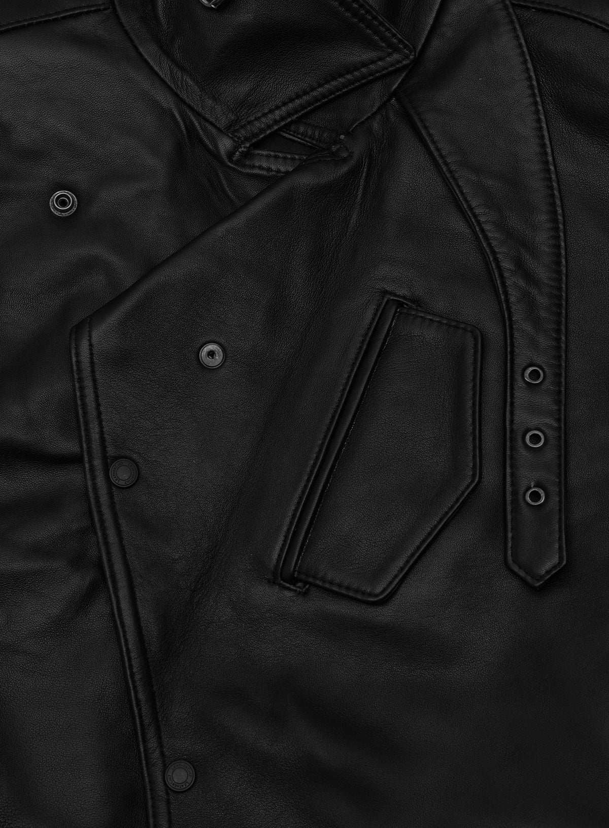 Brian Gleeson Peaky Blinders Leather Long Coat view 6