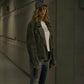Brie Larson Captain Marvel Black Leather Jacket – close-up and worn views