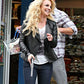 Britney Spears Black Leather Jacket – alternate view