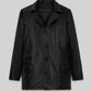 Bruce Springsteen Born to Run Black Leather Trench Coat – front view
