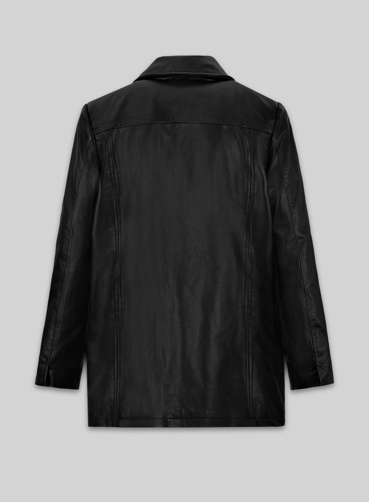 Bruce Springsteen Born to Run Black Leather Trench Coat – back view