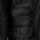 Bruce Springsteen Born to Run Black Leather Trench Coat – full product view