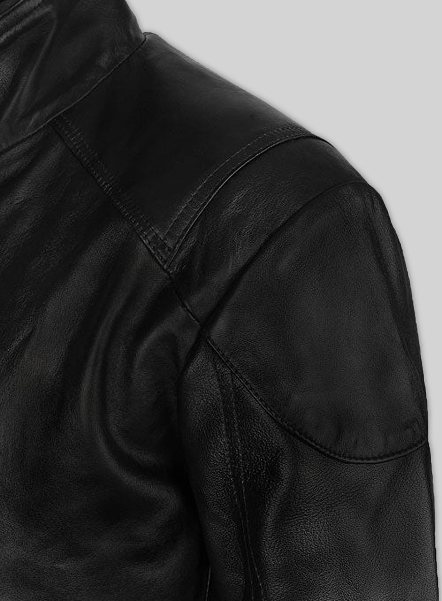 Bruce Willis Red 2 Leather Jacket – close-up and worn views