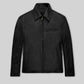 Bruce Willis Death Wish Black Leather Jacket – front view