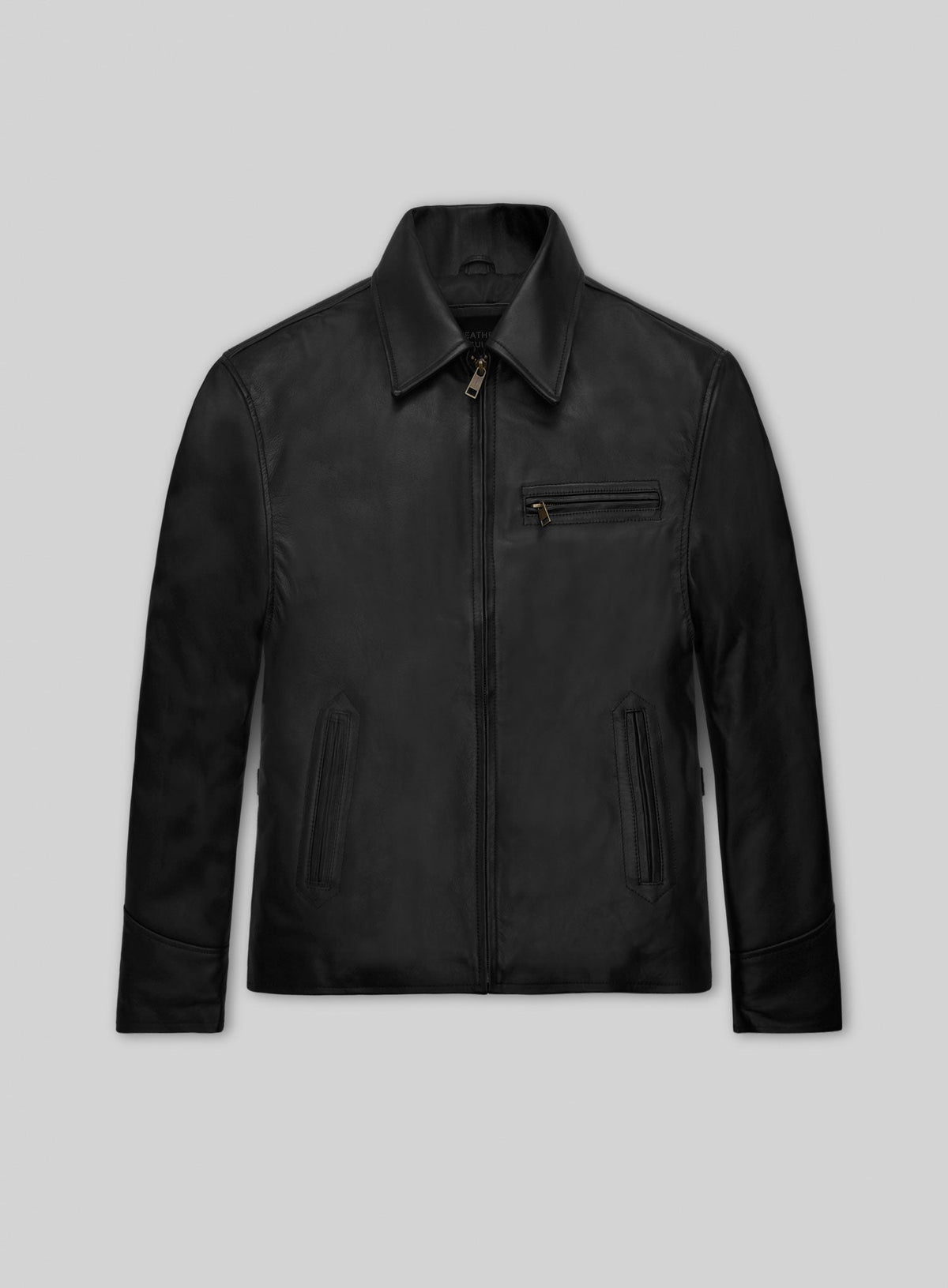 Bruce Willis Death Wish Black Leather Jacket – front view
