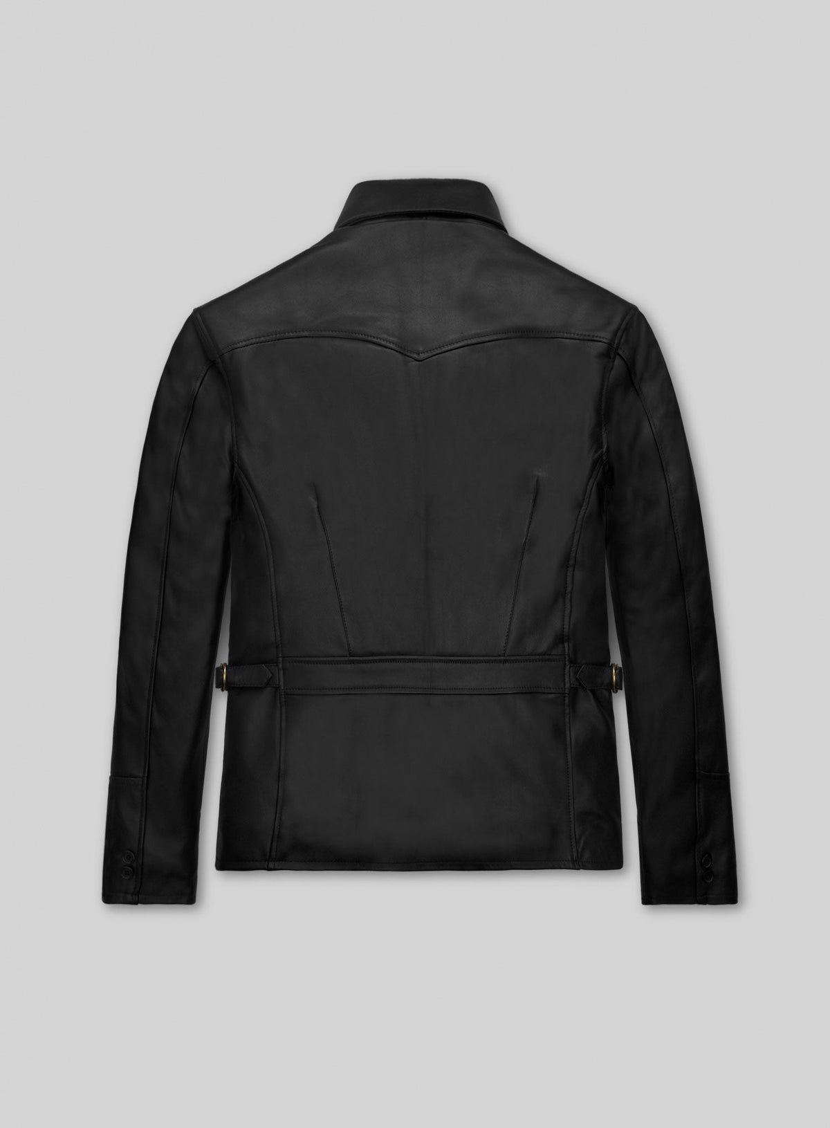 Bruce Willis Death Wish Black Leather Jacket – back view