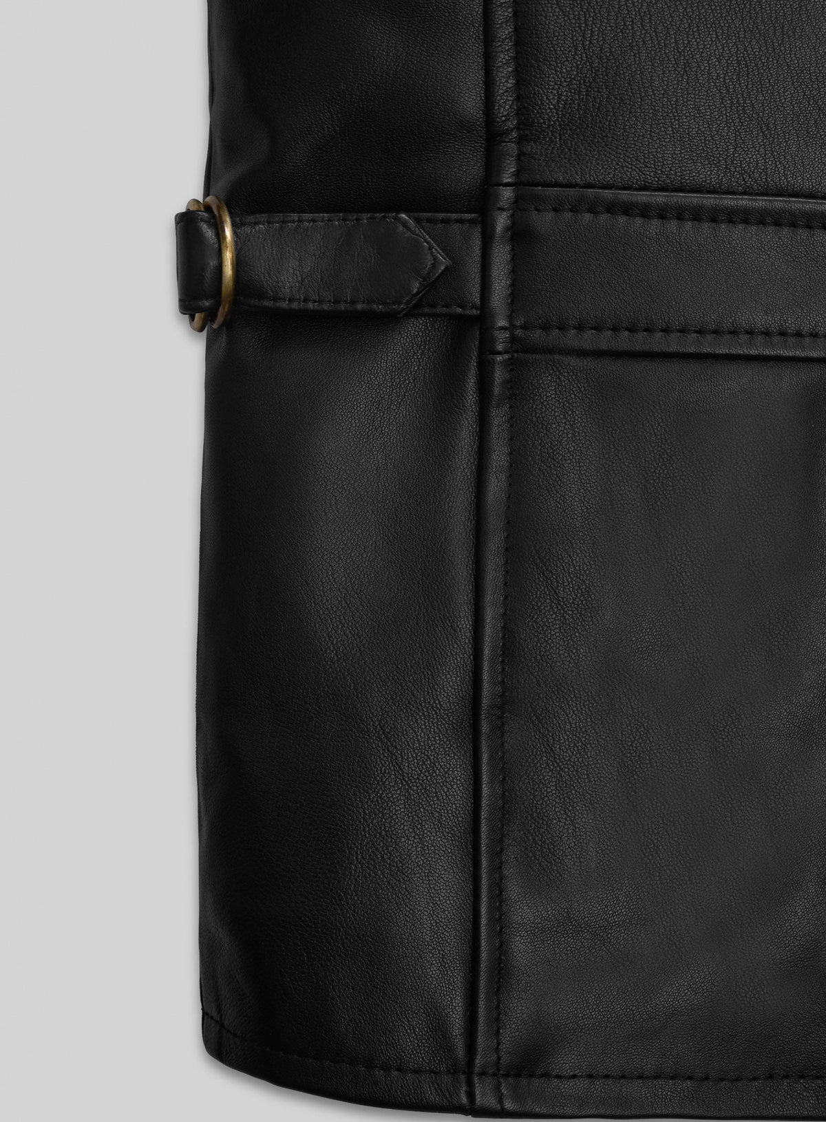 Bruce Willis Death Wish Black Leather Jacket – close-up and worn views