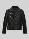 Bruna Marquezine Blue Beetle Leather Jacket – front view