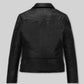 Bruna Marquezine Blue Beetle Leather Jacket – back view