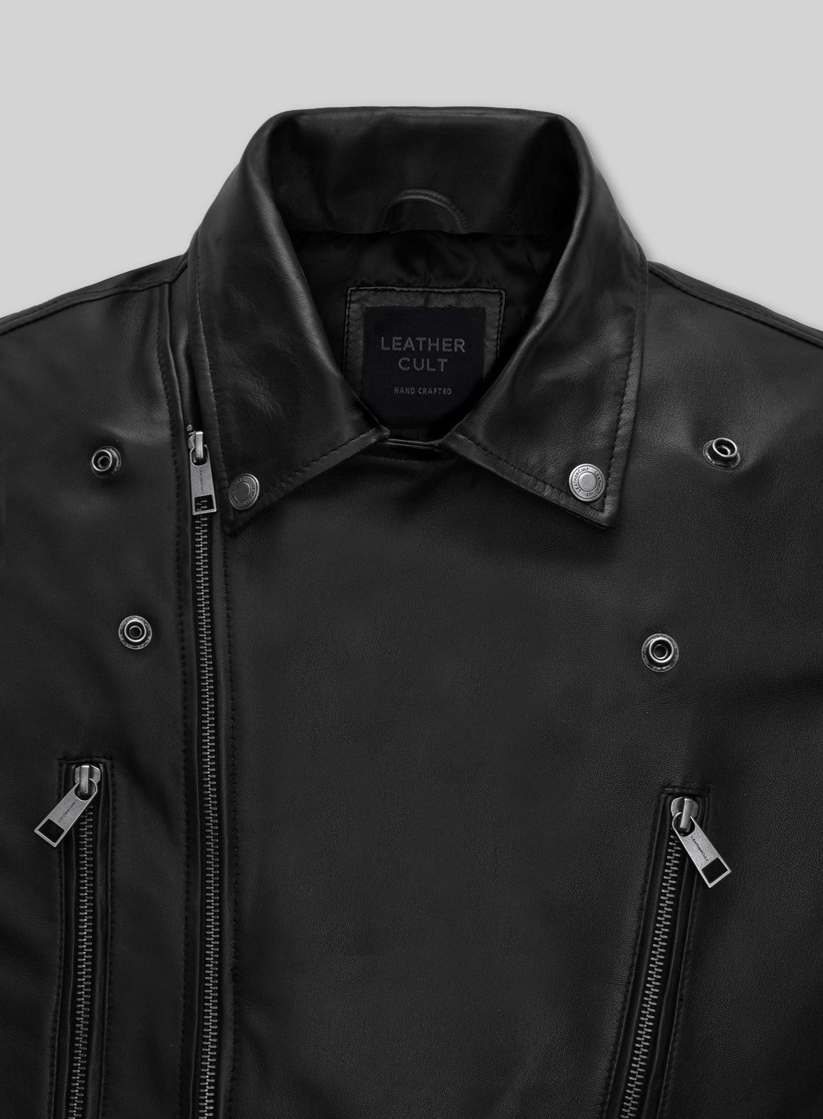 Bruna Marquezine Blue Beetle Leather Jacket – close-up and worn views