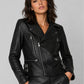 Bruna Marquezine Blue Beetle Leather Jacket – full product view