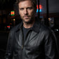 Californication Hank Moody Season 5 Black Leather Jacket – close-up and worn views