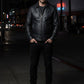 Californication Hank Moody Season 5 Black Leather Jacket – close-up and worn views