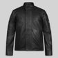 Californication Season 3 Hank Moody Black Leather Jacket – front view