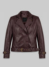 Captain America The Winter Soldier Scarlett Johansson Black Jacket – front view
