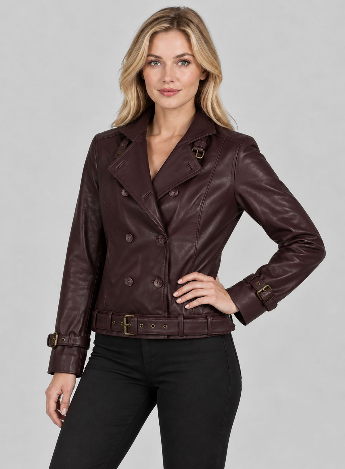 Captain America The Winter Soldier Scarlett Johansson Black Jacket – full product view