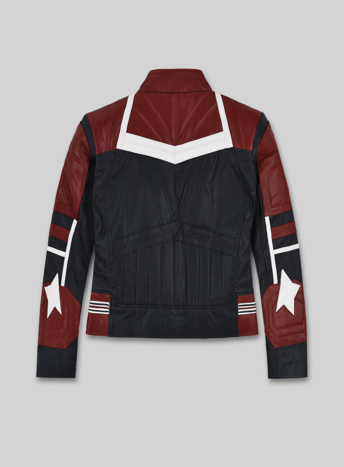 Captain Marvel White Leather Jacket – full product view