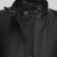Carrie Anne Moss The Matrix Resurrections Black Leather Jacket – close-up and worn views