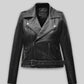 Cate Blanchett Black Leather Jacket – front view