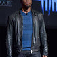 Chadwick Boseman Black Leather Jacket – front view