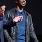 Chadwick Boseman Black Leather Jacket – alternate view
