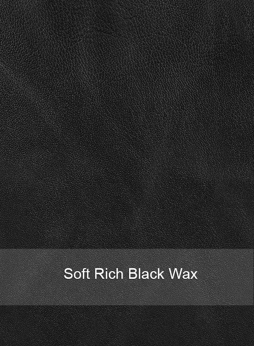 Chadwick Boseman Black Leather Jacket – close-up and worn views