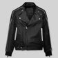 Channing Tatum Black Leather Jacket – front view