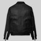 Channing Tatum Black Leather Jacket – back view