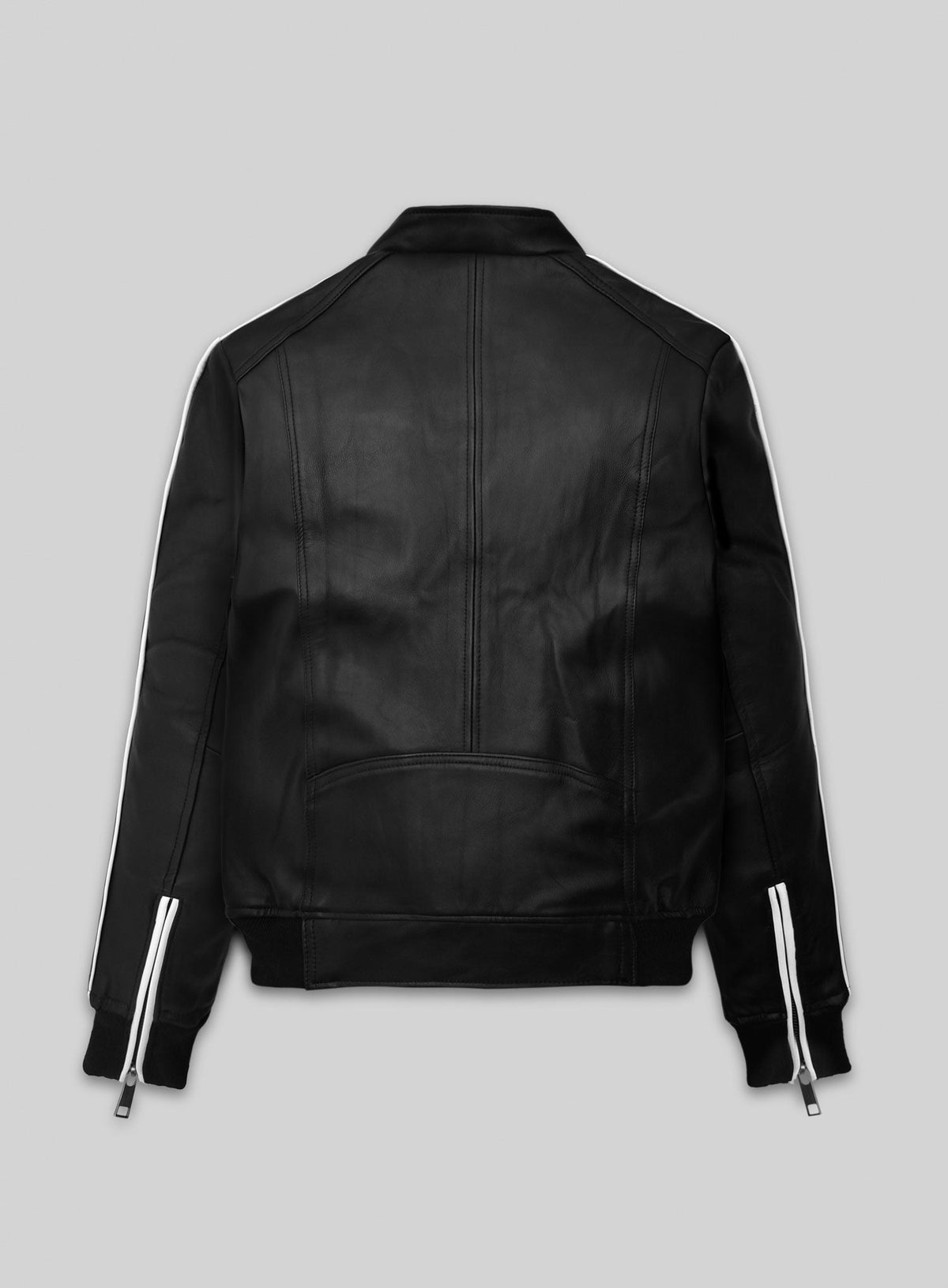 Channing Tatum Black Leather Jacket – back view