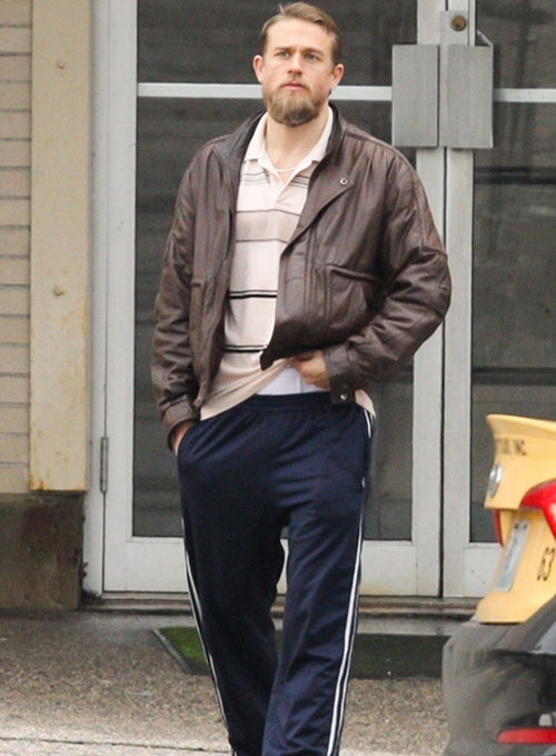 Charlie Hunnam Jungleland Black Leather Jacket – Charlie Hunnam Jungleland wearing the look, photo 2