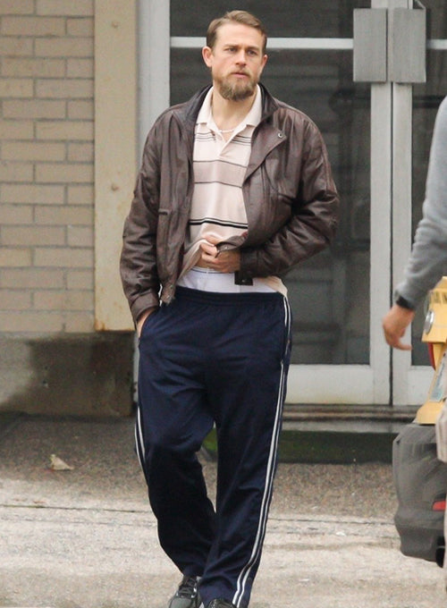 Charlie Hunnam Jungleland Black Leather Jacket – Charlie Hunnam Jungleland wearing the look, photo 4