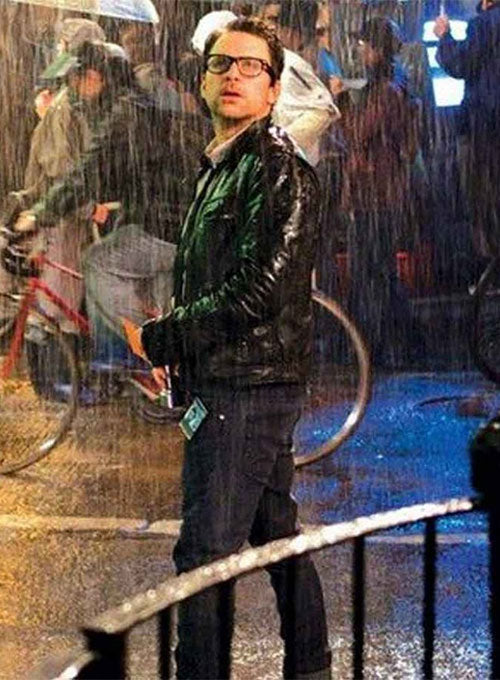 Charlie Hunnam Pacific Rim Black Leather Jacket – close-up and worn views
