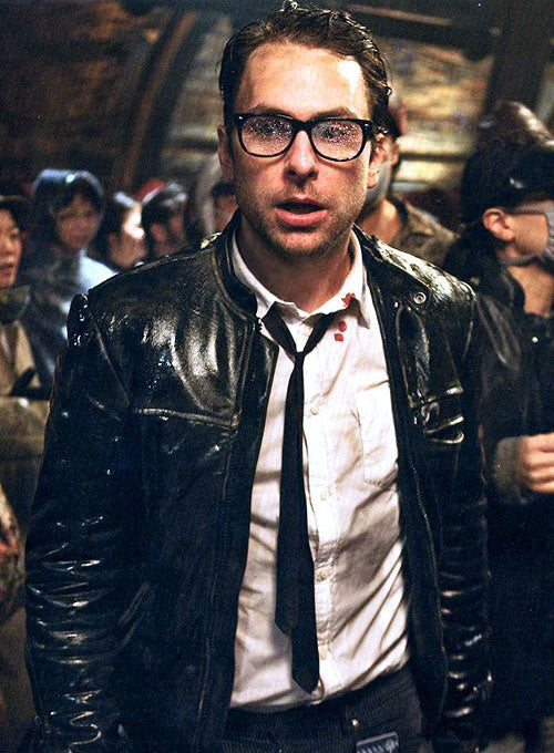Charlie Hunnam Pacific Rim Black Leather Jacket – close-up and worn views
