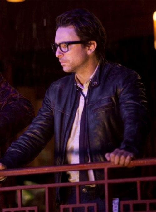 Charlie Hunnam Pacific Rim Black Leather Jacket – close-up and worn views