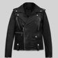 Charlize Theron Black Leather Jacket – front view