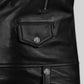 Charlize Theron Black Leather Jacket – close-up and worn views
