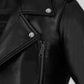 Charlize Theron Black Leather Jacket – close-up and worn views