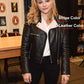 Chloe Grace Moretz Black Leather Jacket – close-up and worn views