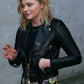 Chloe Grace Moretz Black Biker Leather Jacket – alternate view